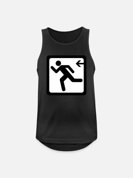 Exit - Männer Tank Top atmungsaktiv - Schwarz