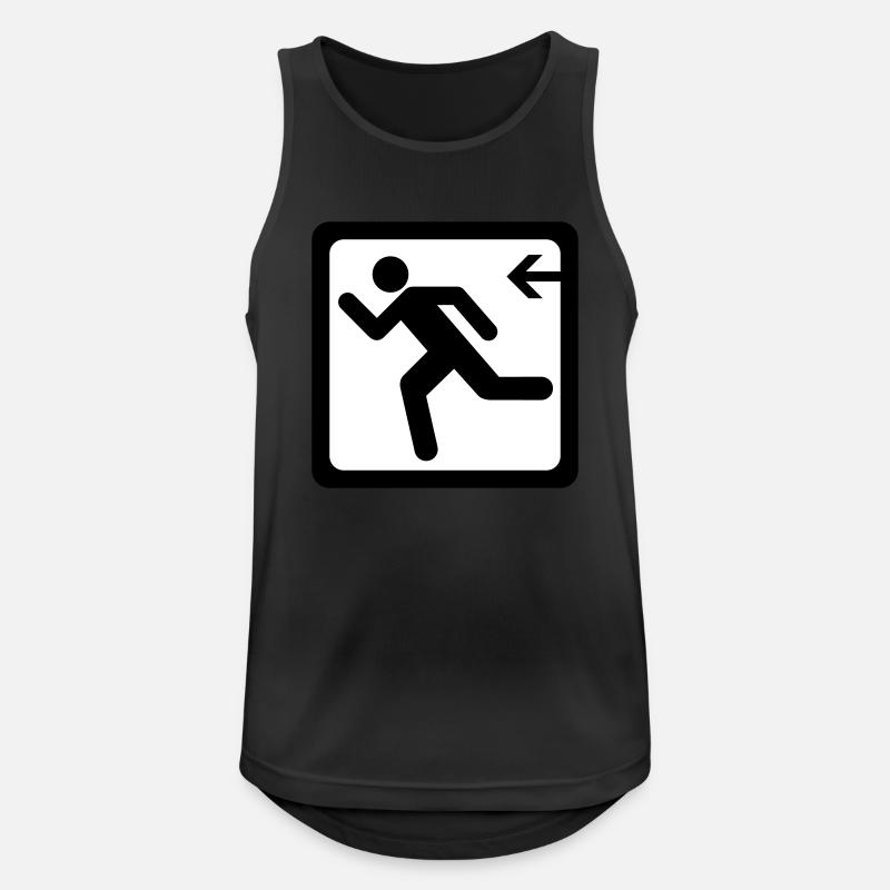 Exit - Männer Tank Top atmungsaktiv - Schwarz