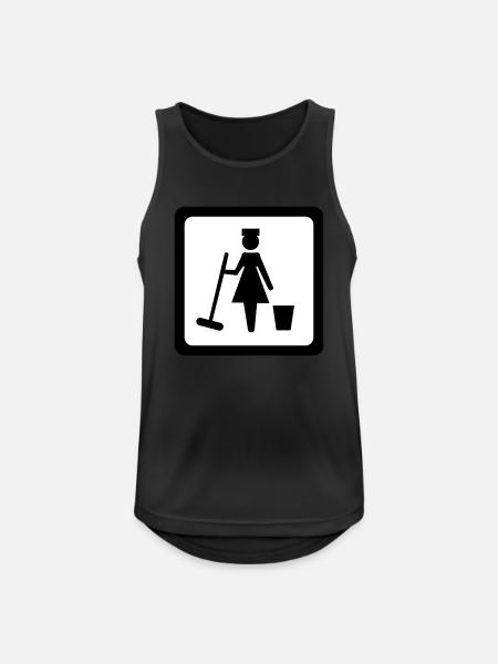 Putzfrau - Männer Tank Top atmungsaktiv - Schwarz