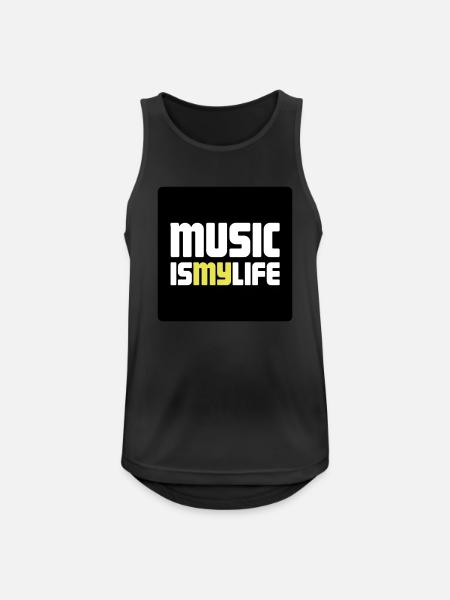 music i smy life - Men's Breathable Tank Top - black