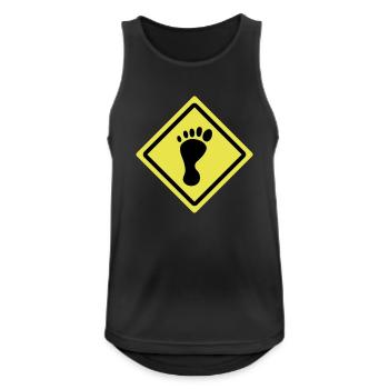 foot roadsign - Débardeur respirant Homme - noir - Devant - Nick (188cm)