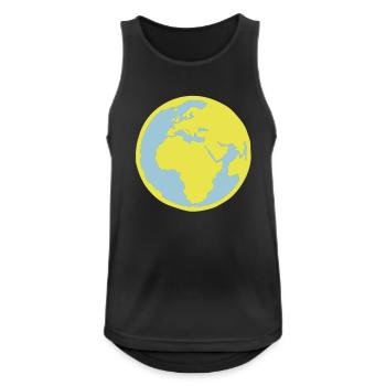 planete terre bleu1 - Débardeur respirant Homme - noir - Devant - Nick (188cm)