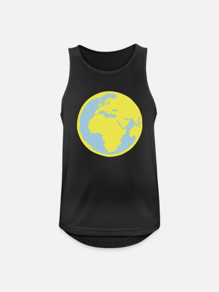planet earth bleu1 - Men's Breathable Tank Top - black