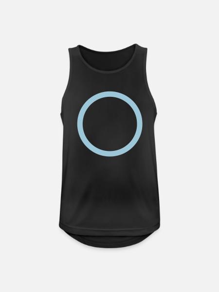 Kreis - Männer Tank Top atmungsaktiv - Schwarz