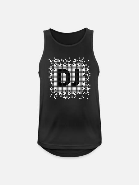 DJ Pixel - Männer Tank Top atmungsaktiv - Schwarz