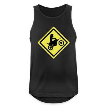 motocross roadsign - Débardeur respirant Homme - noir - Devant - Nick (188cm)