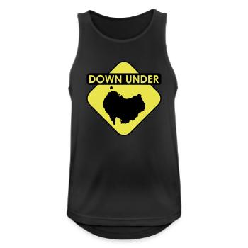 Australia Down Under Sign upside down - Männer Tank Top atmungsaktiv - Schwarz - Vorne - Nick (188cm)