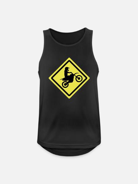 motocross roadsign - Men's Breathable Tank Top - black