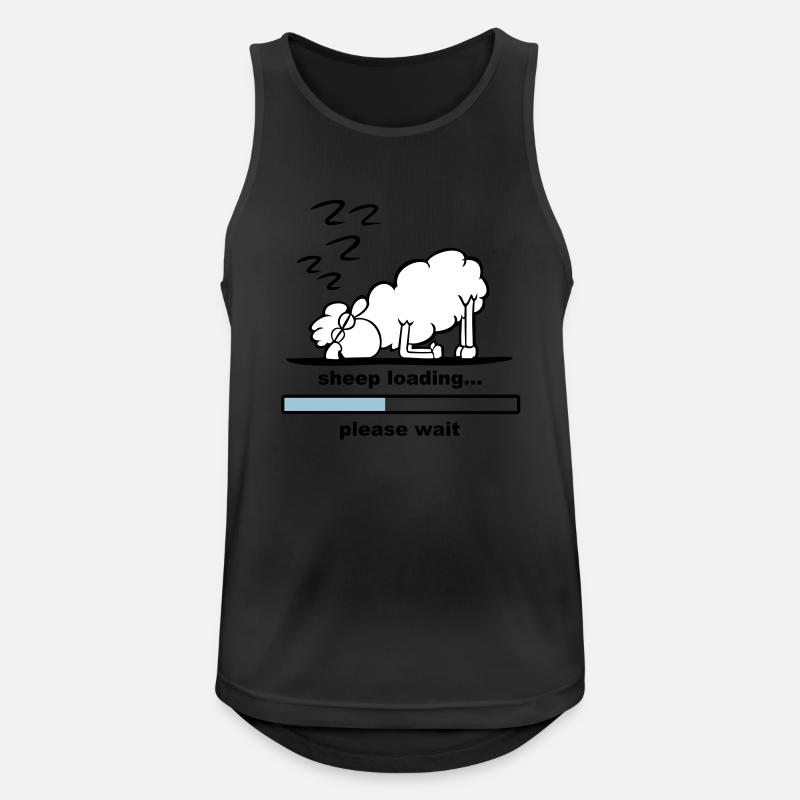 sheep loading - Men's Breathable Tank Top - black