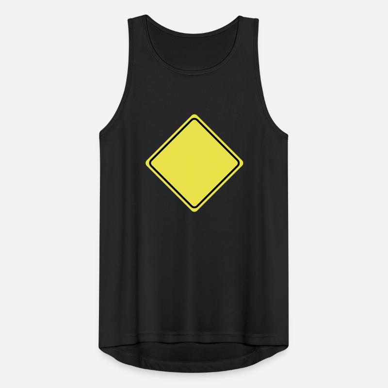 Warning Sign Yellow Empty - 2 Color Vector Men's Breathable Tank Top