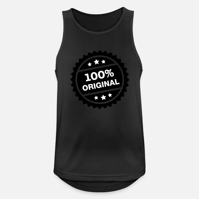 Original 100% logo - Männer Tank Top atmungsaktiv - Schwarz