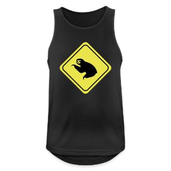 Sloth Warning - Men's Breathable Tank Top - black - Front - Nick (188cm)
