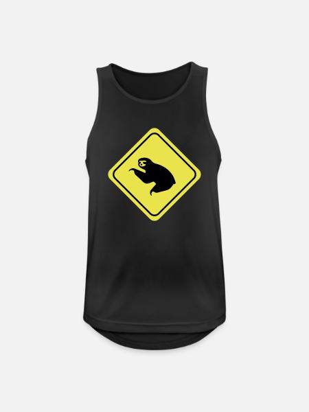 Sloth Warning - Men's Breathable Tank Top - black