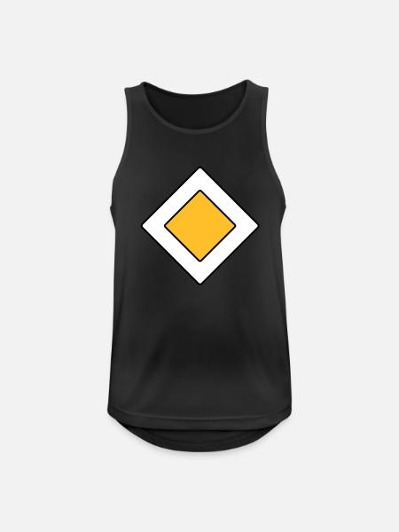 Vorfahrtsschild - Männer Tank Top atmungsaktiv - Schwarz