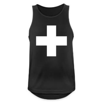 Swiss Cross - Men's Breathable Tank Top - black - Front - Nick (188cm)