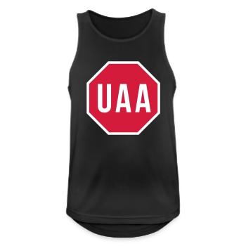Genetik und DNA: Vollanschlag für UAA - Männer Tank Top atmungsaktiv - Schwarz - Vorne - Nick (188cm)