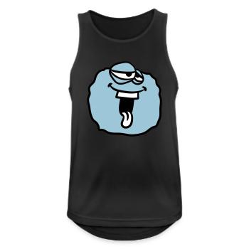 ball circle around laughing face head monster funny - Men's Breathable Tank Top - black - Front - Nick (188cm)
