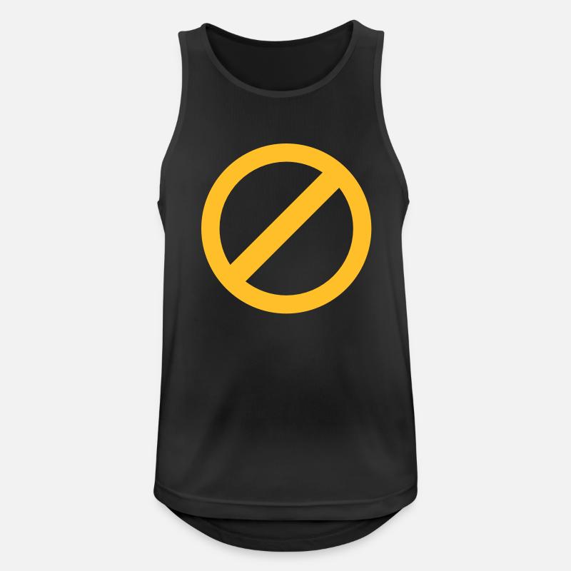 strikeout none NO symbol - Men's Breathable Tank Top - black