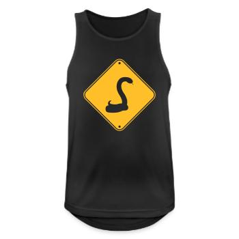 warning blindfold snake caution caution h - Men's Breathable Tank Top - black - Front - Nick (188cm)