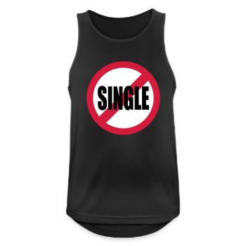 single - Männer Tank Top atmungsaktiv - Schwarz - Vorne - Nick (188cm)