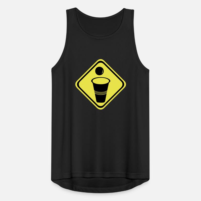 Gefahrenzeichen beer pong zone2 Männer Tank Top atmungsaktiv
