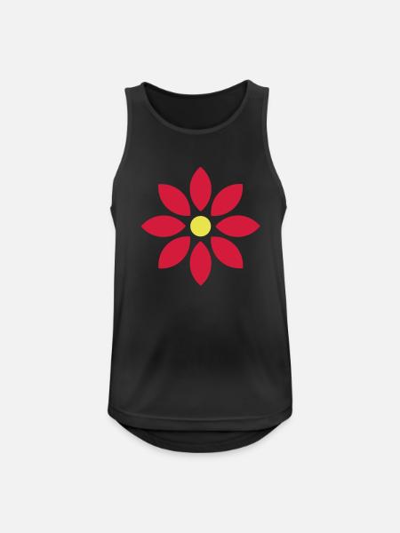 blume_02 - Männer Tank Top atmungsaktiv - Schwarz