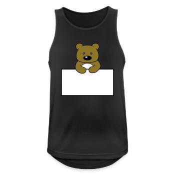 name schild rahmen text schreiben teddy grizzly ba - Männer Tank Top atmungsaktiv - Schwarz - Vorne - Nick (188cm)