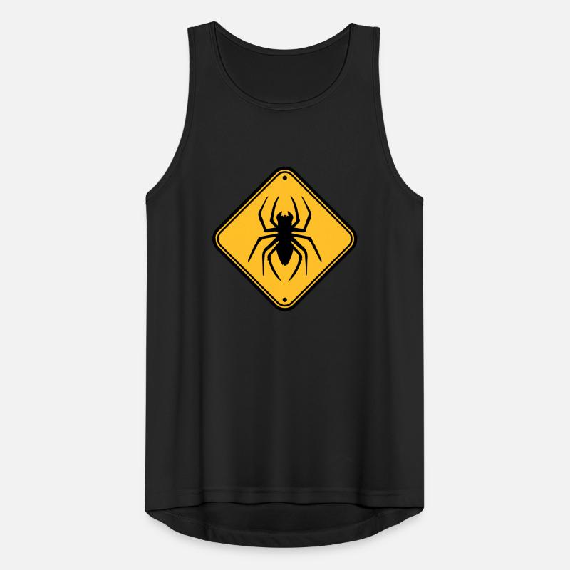 shield warning caution hazard caution zone spider Men's Breathable Tank Top