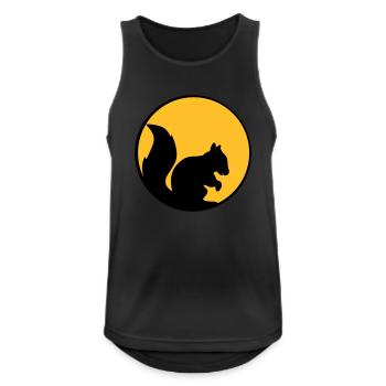 lune nuit soleil cercle rond logo silhouette noir - Débardeur respirant Homme - noir - Devant - Nick (188cm)