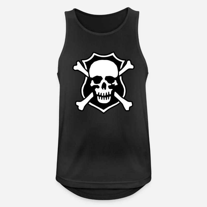 skull_032013_b_2c - Männer Tank Top atmungsaktiv - Schwarz