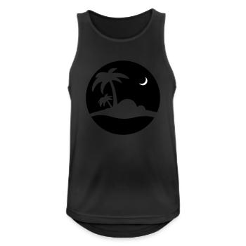 Beach motif - Men's Breathable Tank Top - black - Front - Nick (188cm)