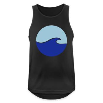 Wave - Men's Breathable Tank Top - black - Front - Nick (188cm)