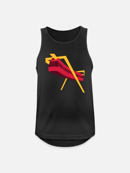 Aerobus Mannheim BUGA 1975 - Männer Tank Top atmungsaktiv - Schwarz