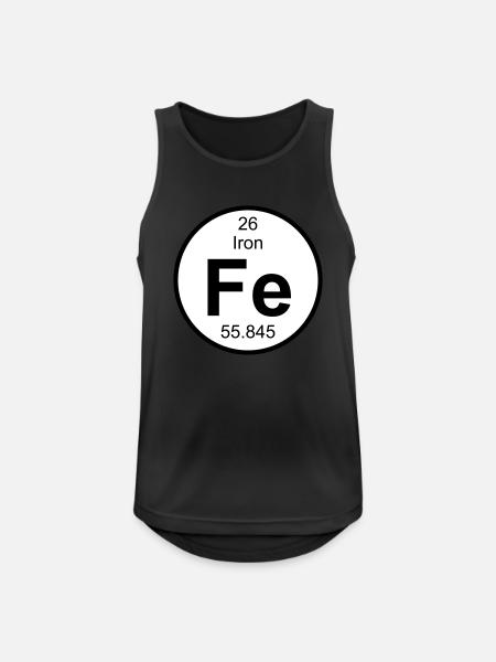 Iron (Fe) (element 26) - Men's Breathable Tank Top - black