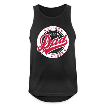 100 pour cent pur SUPER PAPA 2C - Débardeur respirant Homme - noir - Devant - Nick (188cm)
