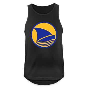 Sailingboat Logo - Männer Tank Top atmungsaktiv - Schwarz - Vorne - Nick (188cm)