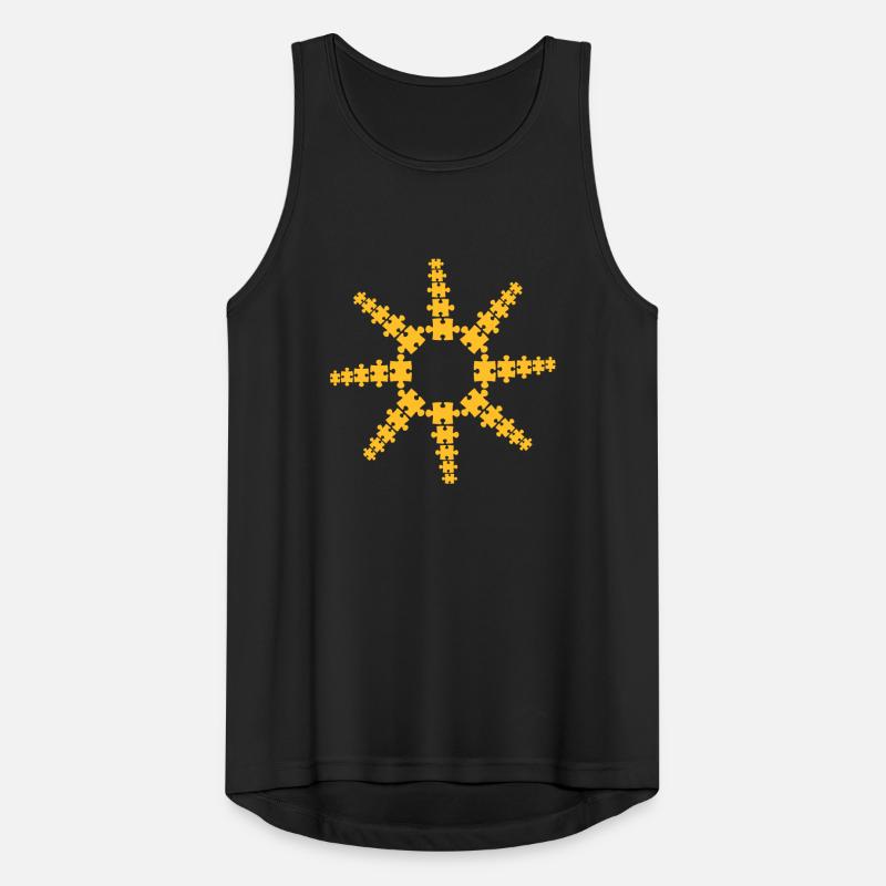star puzzle sun pattern piece puzzle game puzzled Men's Breathable Tank Top