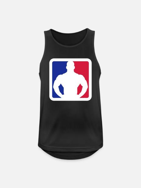 Bodybuilder Sport Logo Design - Men's Breathable Tank Top - black