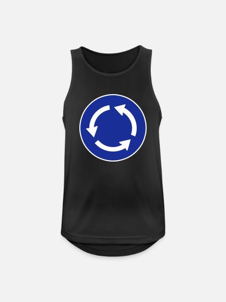 Kreisverkehr - Männer Tank Top atmungsaktiv - Schwarz