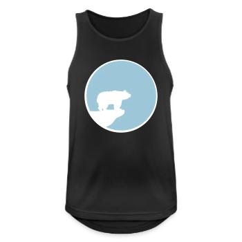 eisbaer braunbaer sonne mond nacht rund kreis klip - Männer Tank Top atmungsaktiv - Schwarz - Vorne - Nick (188cm)