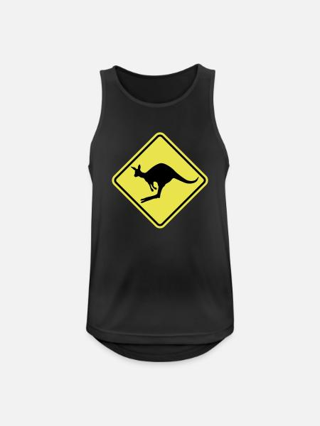 Kangaroo - Men's Breathable Tank Top - black