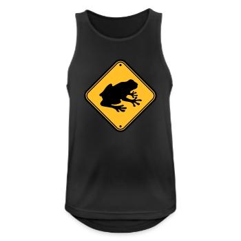 caution frog shield warning warning zon - Men's Breathable Tank Top - black - Front - Nick (188cm)