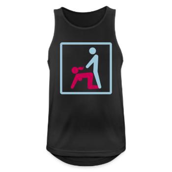Kamasutra - Doggy Style - Men's Breathable Tank Top - black - Front - Nick (188cm)