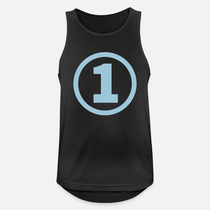 Nummer eins - Männer Tank Top atmungsaktiv - Schwarz