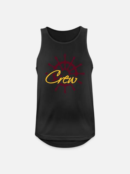 Crew Steuerrad Rang Logo - Men's Breathable Tank Top - black