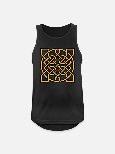 Knot pattern - Men's Breathable Tank Top - black