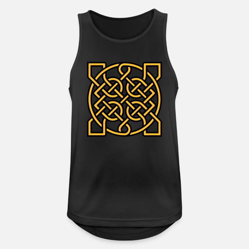 Knot pattern - Men's Breathable Tank Top - black