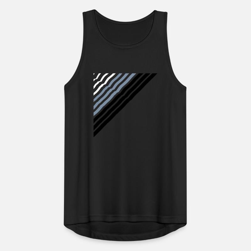 Triangular shape Many lines lines pattern Men's Breathable Tank Top