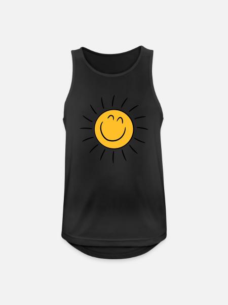 Smiling happy Sun - Men's Breathable Tank Top - black