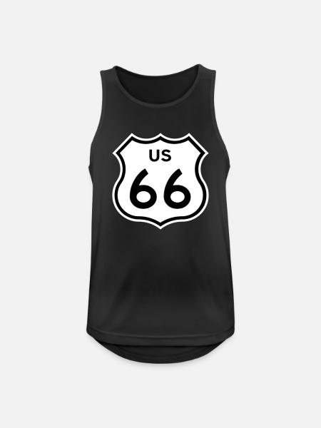 Route 66 - Men's Breathable Tank Top - black